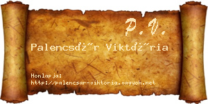 Palencsár Viktória névjegykártya