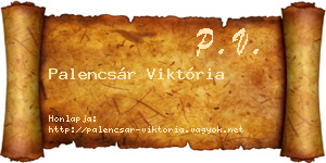 Palencsár Viktória névjegykártya